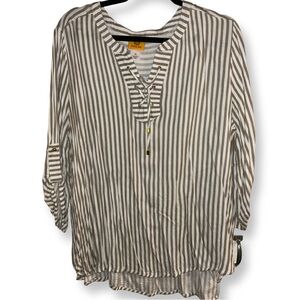 Ruby Rd. Striped Blouse Size XL